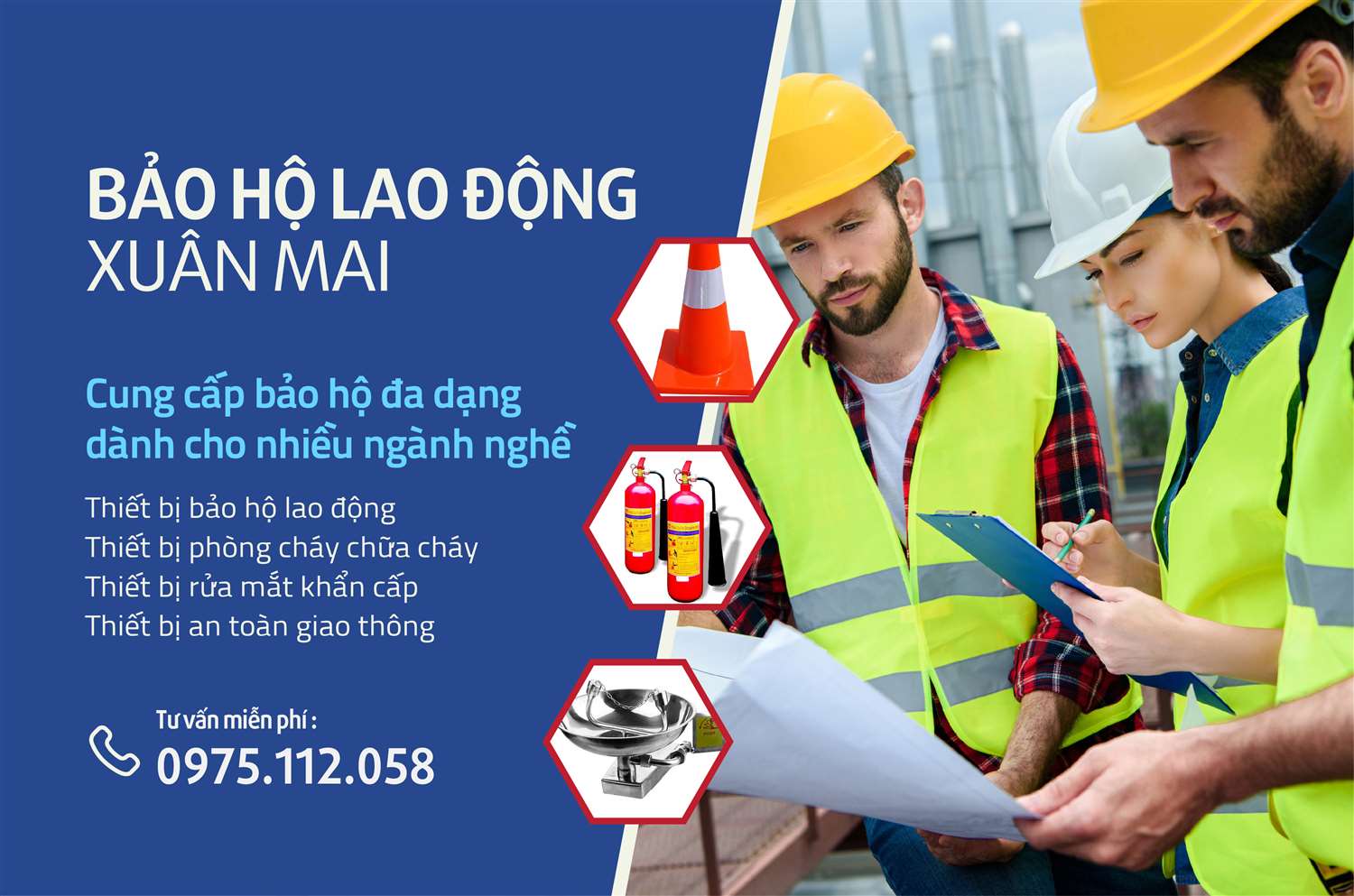 BHLĐ Xuân Mai cung cấp thiết bị rửa mắt khẩn cấp, thiết bị bhld giá rẻ