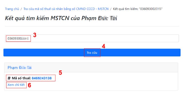 Tìm mã số thuế cá nhân bằng số CMND