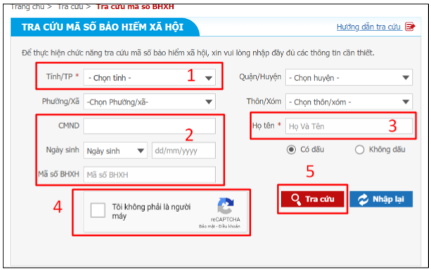 Tra cứu thông tin thẻ bảo hiểm y tế